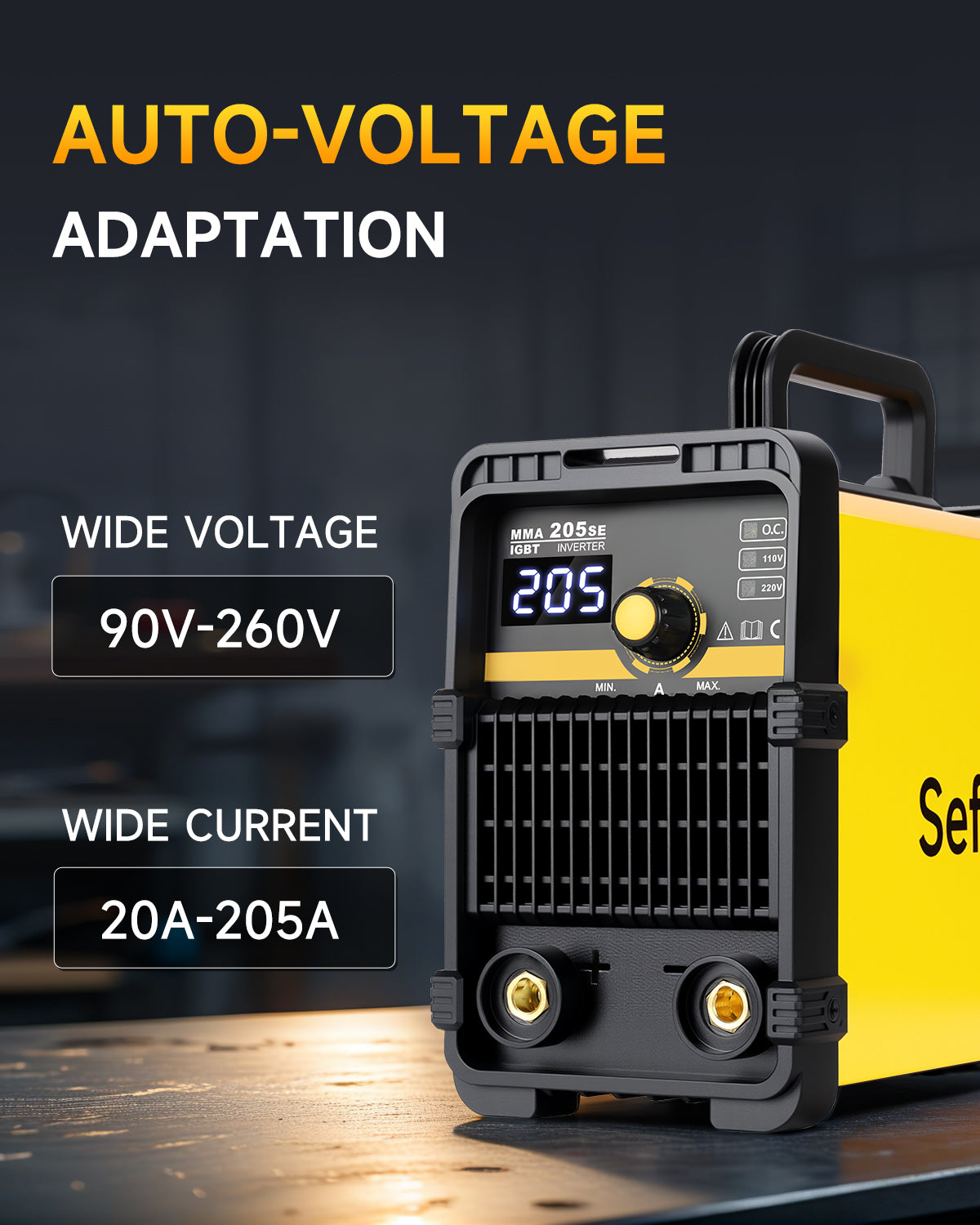 Sefaspe MMA205SE 205A Dual Voltage Stick Welder – Portable 2-in-1 ARC & Lift TIG Welding Machine