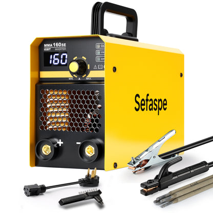 Sefaspe MMA160SE 110V/220V Stick Welder with Digital Display – Portable MMA & Lift TIG Welding Machine
