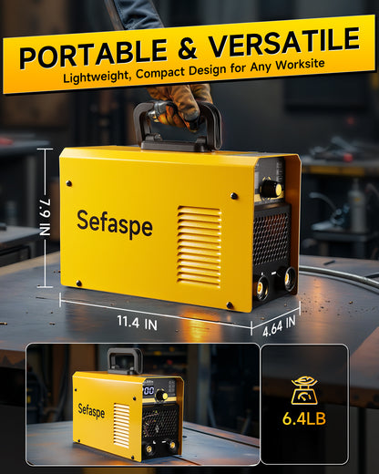 Sefaspe MMA200SE 200Amp Digital Inverter Stick Welder – Portable 110V/220V Dual Voltage MMA & Lift TIG Machine