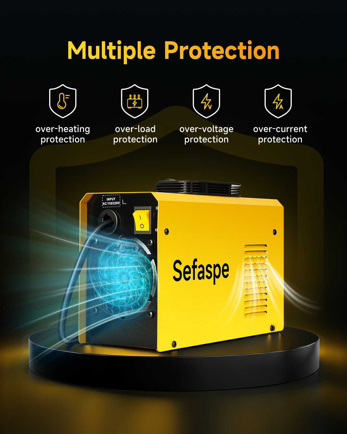 Sefaspe MMA160SE 110V/220V Stick Welder with Digital Display – Portable MMA & Lift TIG Welding Machine